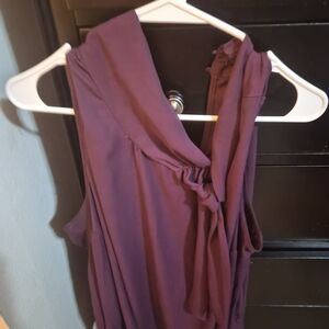 torrid Plum Purple Sleeveless Knot-Detail Tank
